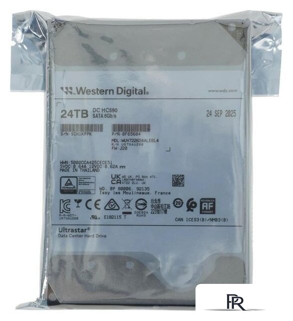 Жесткий диск WD Ultrastar DC HC590 24TB WUH722624ALE6L4 - Изображение №5 — Интернет-магазин ПроЗаказ