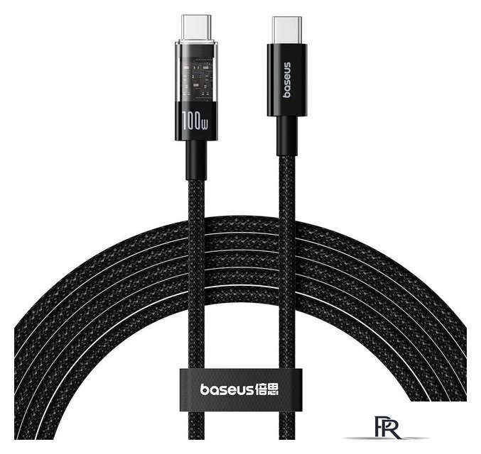 Кабель Baseus Gem Fast-Charging Data Cable 100W USB Type-C - USB Type-C (1 м, черный) - Изображение №1 — Интернет-магазин ПроЗаказ