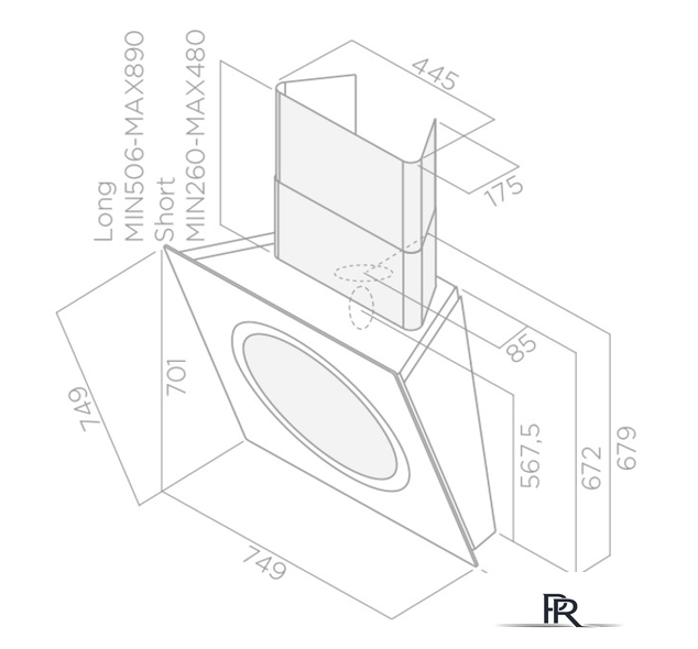Кухонная вытяжка Elica OM AIR BL/F/75 - Изображение №3 — Интернет-магазин ПроЗаказ