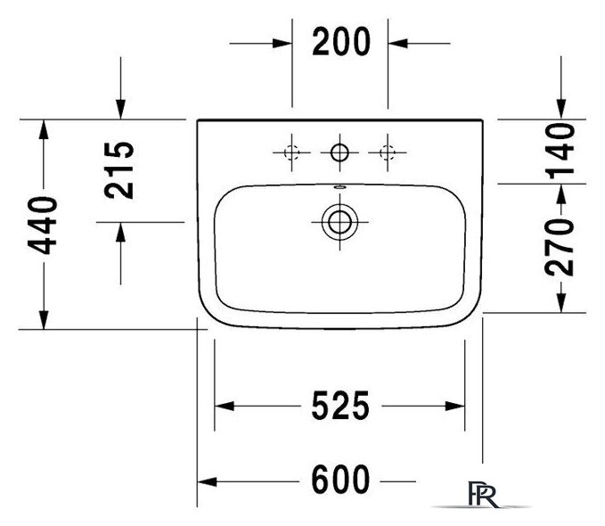 Умывальник Duravit DuraStyle 60x44 (2319600000) - Изображение №1 — Интернет-магазин ПроЗаказ