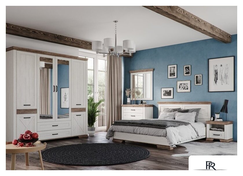 Шкаф распашной Black Red White Marselle SZF6D2S (ясень снежный/дуб сонома темный) - Изображение №2 — Интернет-магазин ПроЗаказ