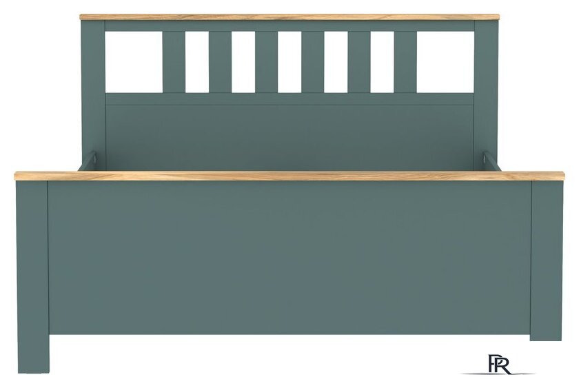 Кровать Mio Tesoro Сага 160x200 2.08.04.070.16 (темно-бирюзовый/ясень) - Изображение №2 — Интернет-магазин ПроЗаказ