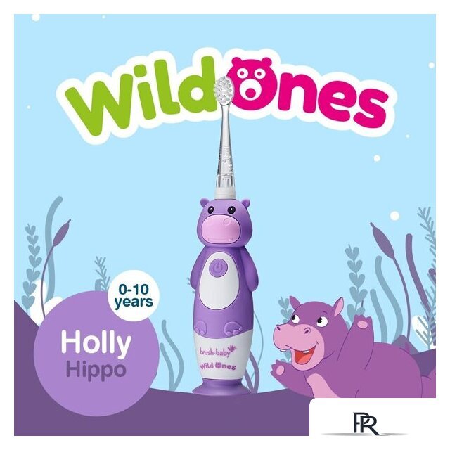 Электрическая зубная щетка Brush-Baby WildOnes Hippo - Изображение №5 — Интернет-магазин ПроЗаказ