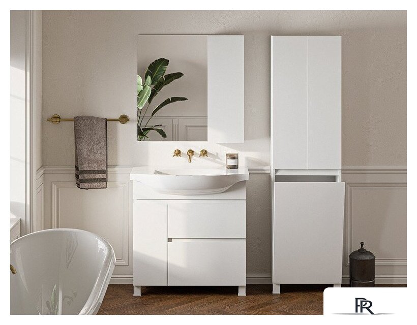  Belux Шкаф Неаполь П 50 К (1, белый глянцевый) - Изображение №4 — Интернет-магазин ПроЗаказ