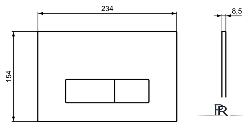 Панель смыва Ideal Standard ProSys Oleas M2 (хром) R0121AA - Изображение №3 — Интернет-магазин ПроЗаказ