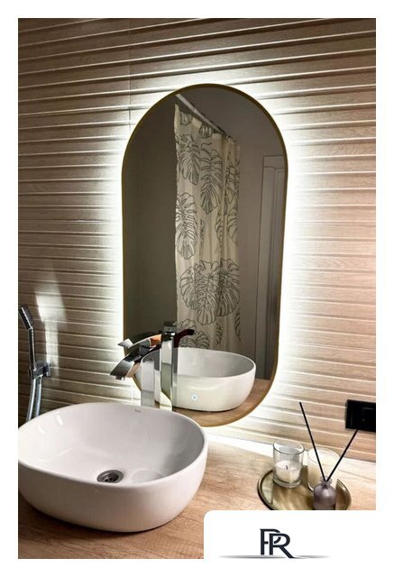 Зеркало EMZE Led с подсветкой и УФ-окантовкой 50x100 LED.UV.50.100.AUR (золото) - Изображение №4 — Интернет-магазин ПроЗаказ