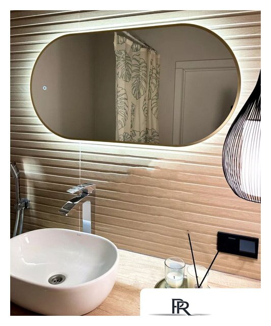 Зеркало EMZE Led с подсветкой и УФ-окантовкой 50x100 LED.UV.50.100.AUR (золото) - Изображение №3 — Интернет-магазин ПроЗаказ