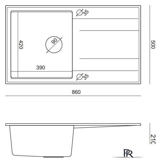 Кухонная мойка Quadron HCQE8650U7_PVDC1_P2O - Изображение №7 — Интернет-магазин ПроЗаказ