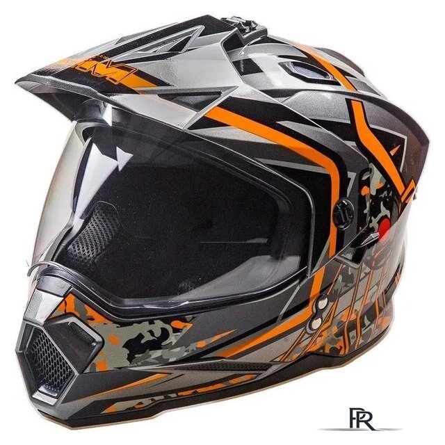 Мотошлем AIM JK802S 802-023-XL (XL, оранжевый/серый/черный) - Изображение №1 — Интернет-магазин ПроЗаказ