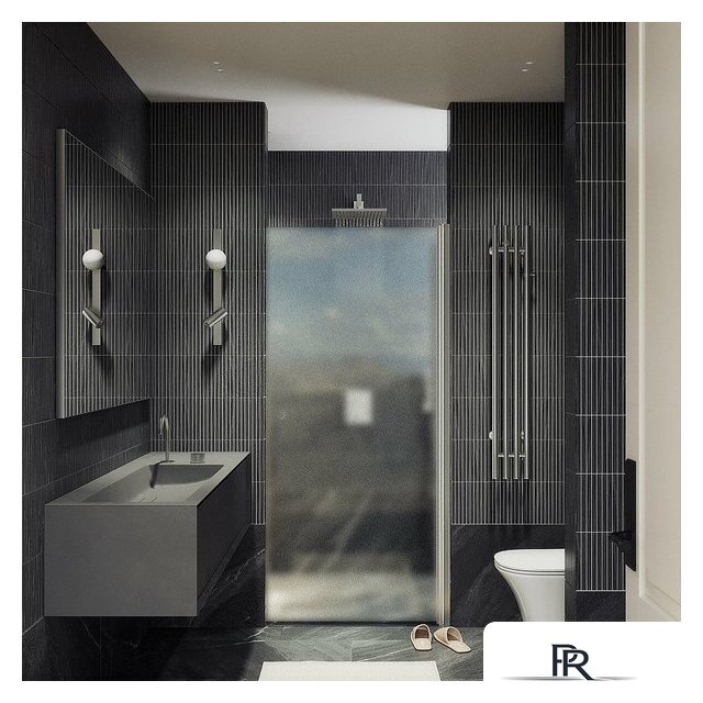 Душевая дверь MaybahGlass 198x60 MGD-802-5 (сатин стекло/хром матовый) - Изображение №5 — Интернет-магазин ПроЗаказ