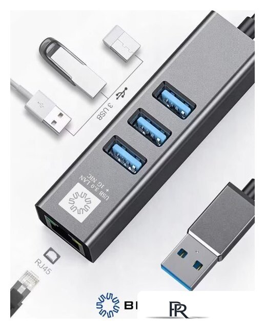 USB-хаб 5bites UA3-45-11BK - Изображение №3 — Интернет-магазин ПроЗаказ