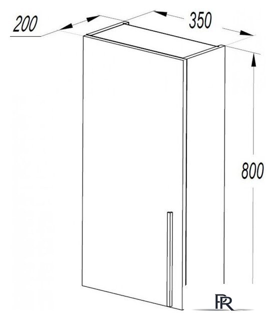  Акватон Шкаф-полупенал для ванной Амели 1A268403AEE20 - Изображение №2 — Интернет-магазин ПроЗаказ