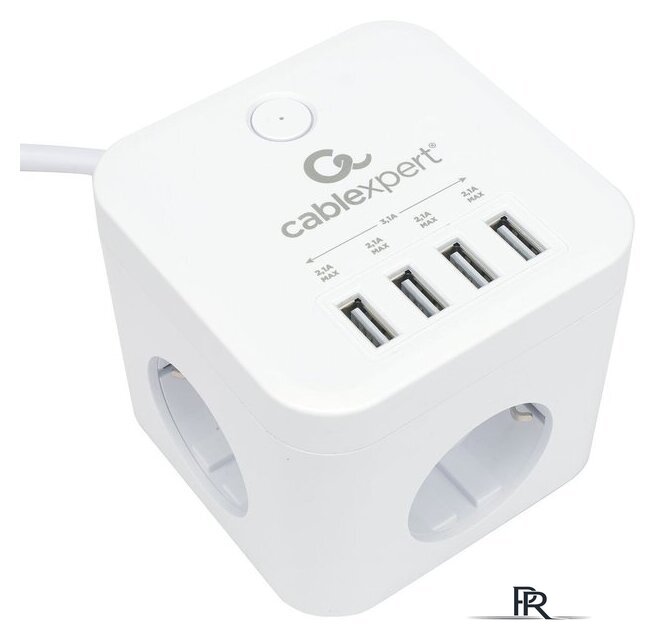 Сетевой фильтр Cablexpert CUBE-3-U4-W-1.5 - Изображение №1 — Интернет-магазин ПроЗаказ