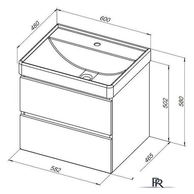  Aquanet Тумба под умывальник Вега 60 308318 - Изображение №15 — Интернет-магазин ПроЗаказ