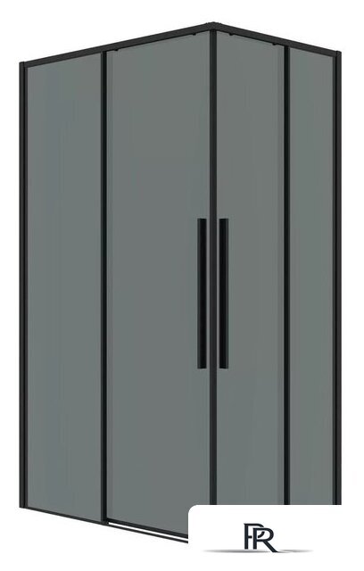 Душевая дверь Grossman Galaxy 90x195 1/2.K33.01.90.21.10 (черный матовый/тонированное стекло) - Изображение №2 — Интернет-магазин ПроЗаказ