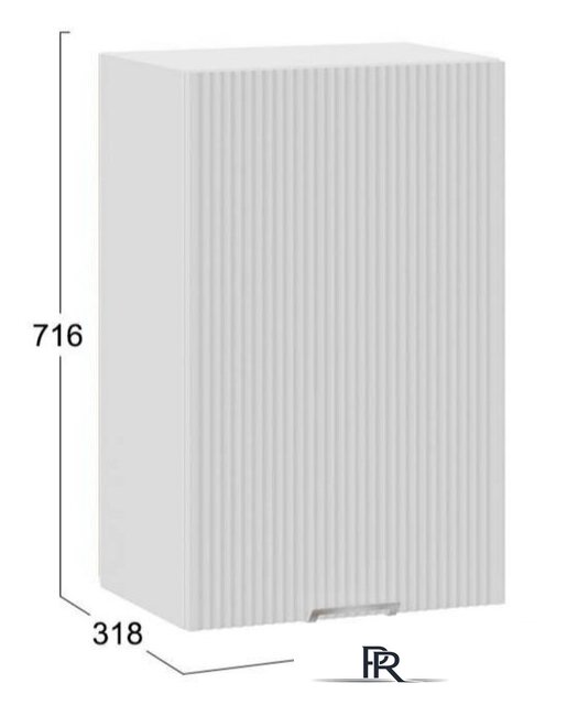 Шкаф навесной Трия Кимберли 1В45 (белый/сноу) - Изображение №3 — Интернет-магазин ПроЗаказ