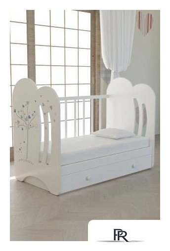 Классическая детская кроватка VDK Wind Tree маятник с ящиком (белый) - Изображение №2 — Интернет-магазин ПроЗаказ