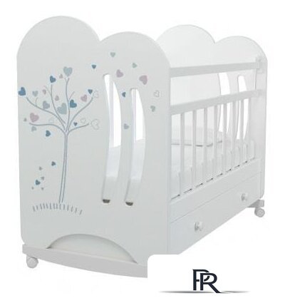 Классическая детская кроватка VDK Wind Tree маятник с ящиком (белый) - Изображение №1 — Интернет-магазин ПроЗаказ