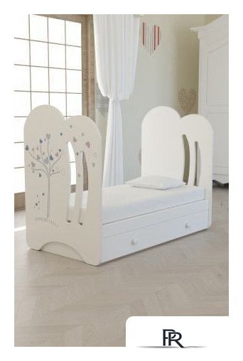 Классическая детская кроватка VDK Wind Tree маятник с ящиком (белый) - Изображение №3 — Интернет-магазин ПроЗаказ