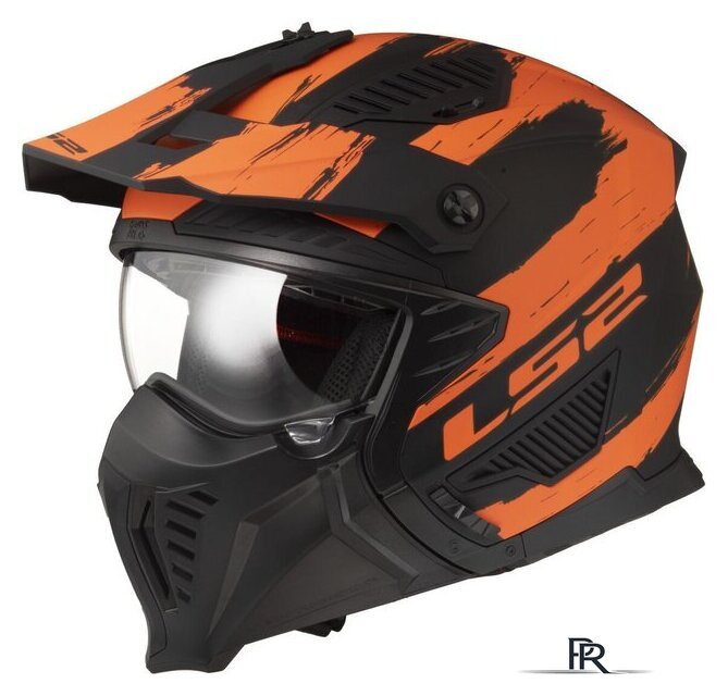 Мотошлем LS2 OF606 Drifter Mud (M, черный/оранжевый матовый) - Изображение №1 — Интернет-магазин ПроЗаказ