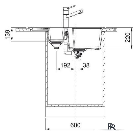 Кухонная мойка Franke Urban UBG 651-78 114.0687.298 (матовый черный) - Изображение №3 — Интернет-магазин ПроЗаказ