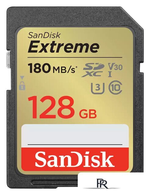 Карта памяти SanDisk Extreme SDXC SDSDXVA-128G-GNCIN 128GB - Изображение №1 — Интернет-магазин ПроЗаказ