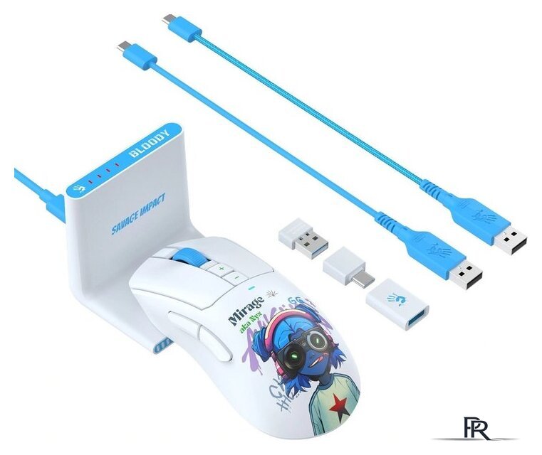 Игровая мышь A4Tech Bloody R73 Ultra Duo Nyx Mirage (белый) - Изображение №12 — Интернет-магазин ПроЗаказ