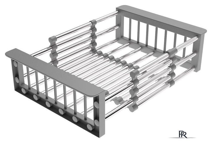 Кухонная мойка Roxen Stage 560250-60B PVD графит (c держателем для ножей, двумя коландерами, разделочной доской и дозатором) - Изображение №6 — Интернет-магазин ПроЗаказ