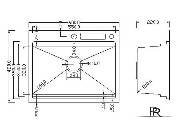 Кухонная мойка Roxen Stage 560250-60B PVD графит (c держателем для ножей, двумя коландерами, разделочной доской и дозатором) - Изображение №15 — Интернет-магазин ПроЗаказ