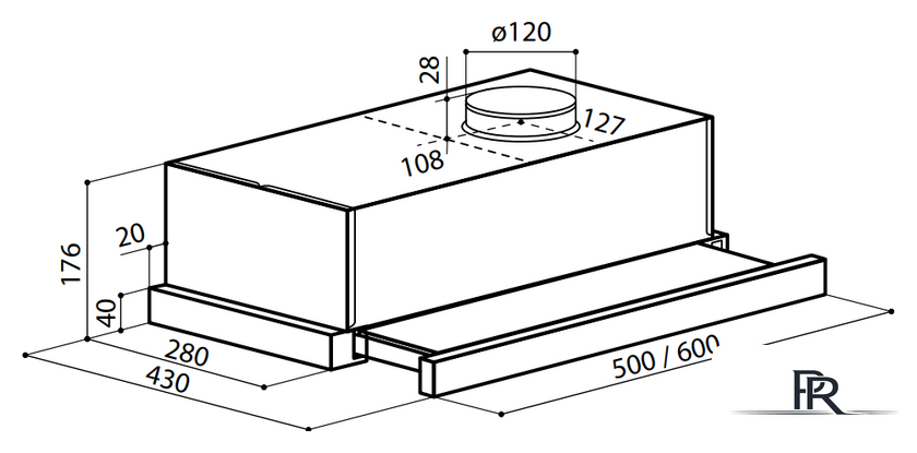 Кухонная вытяжка LEX Hubble G 600 (черный) - Изображение №5 — Интернет-магазин ПроЗаказ