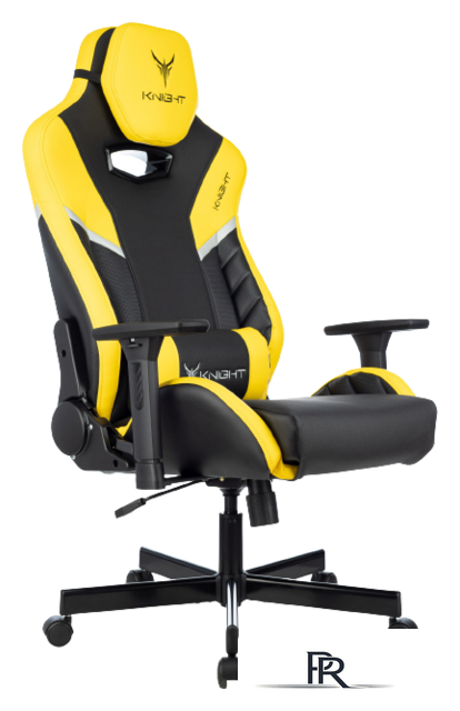 Игровое (геймерское) кресло Knight Thunder 5X (черный/желтый) - Изображение №1 — Интернет-магазин ПроЗаказ
