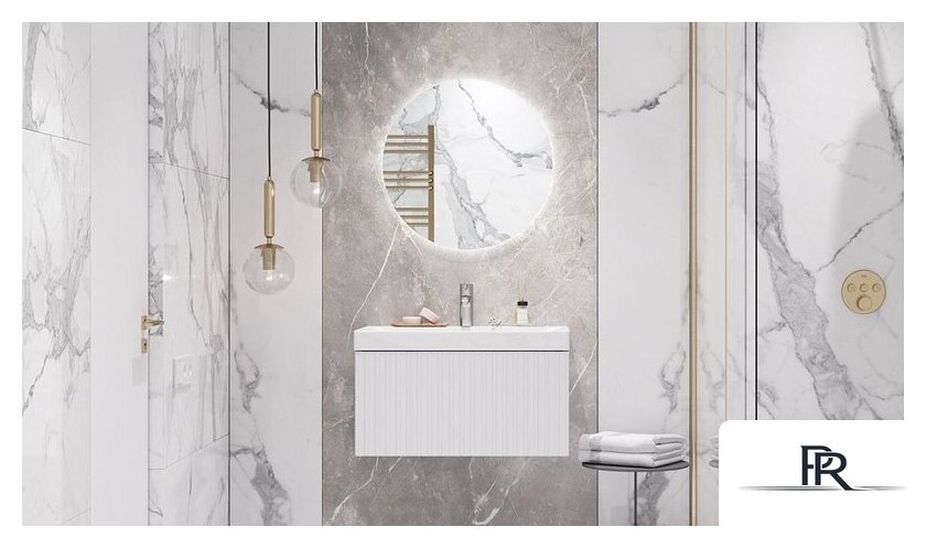  Velvex Тумба под умывальник Compo 700-0-1 tp.COM.9696.70.1Y (белый глянец) - Изображение №2 — Интернет-магазин ПроЗаказ