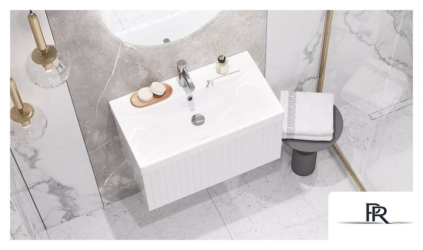  Velvex Тумба под умывальник Compo 700-0-1 tp.COM.9696.70.1Y (белый глянец) - Изображение №7 — Интернет-магазин ПроЗаказ