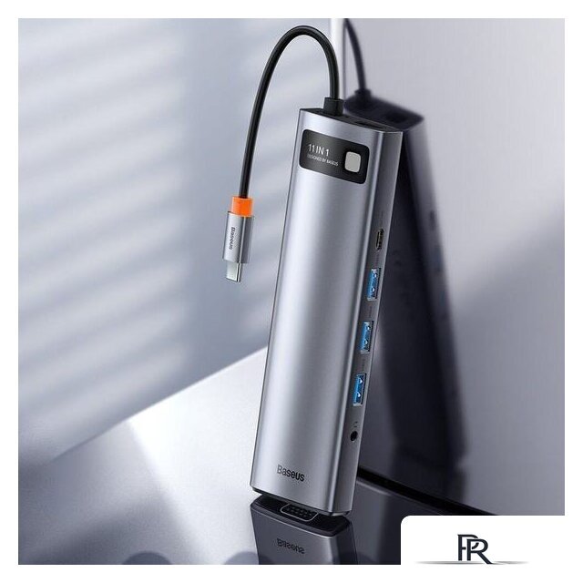 Док-станция Baseus Metal Gleam Series 11-in-1 Multifunctional HUB Type-C Hub Docking Station CAHUB-CT0G - Изображение №14 — Интернет-магазин ПроЗаказ