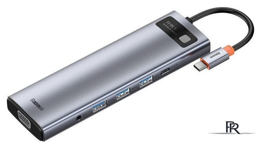 Док-станция Baseus Metal Gleam Series 11-in-1 Multifunctional HUB Type-C Hub Docking Station CAHUB-CT0G - Изображение №1 — Интернет-магазин ПроЗаказ