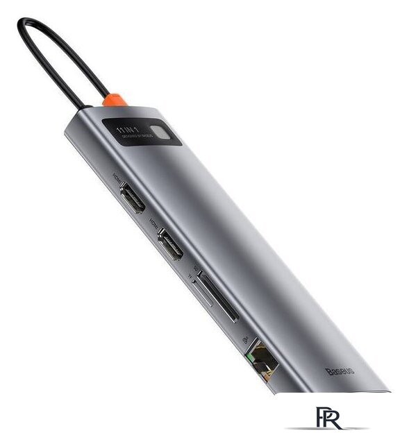 Док-станция Baseus Metal Gleam Series 11-in-1 Multifunctional HUB Type-C Hub Docking Station CAHUB-CT0G - Изображение №2 — Интернет-магазин ПроЗаказ