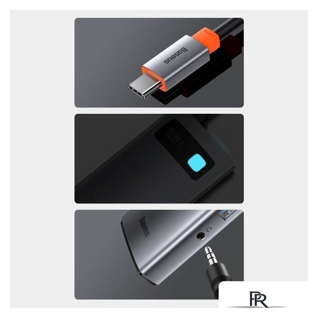 Док-станция Baseus Metal Gleam Series 11-in-1 Multifunctional HUB Type-C Hub Docking Station CAHUB-CT0G - Изображение №15 — Интернет-магазин ПроЗаказ