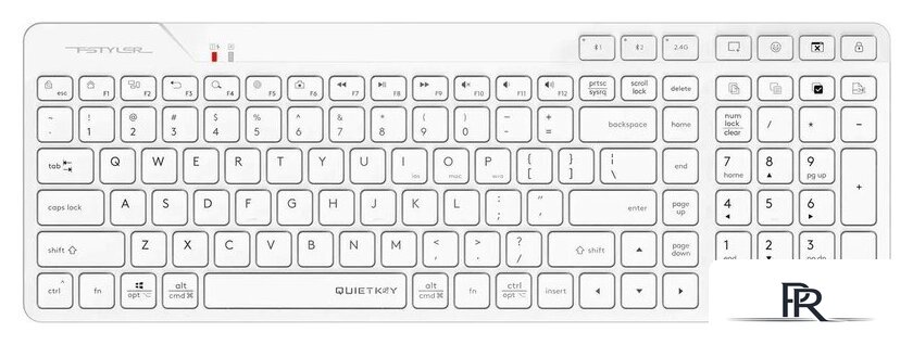Клавиатура A4Tech Fstyler FBK27C AS (белый) - Изображение №1 — Интернет-магазин ПроЗаказ