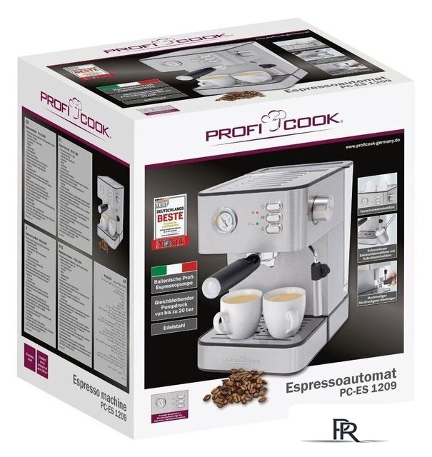 Рожковая кофеварка ProfiCook PC-ES 1209 - Изображение №8 — Интернет-магазин ПроЗаказ