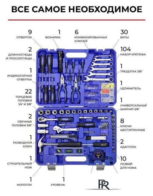 Набор домашнего мастера БелАК Профи БАК.07045 (208 предметов) - Изображение №3 — Интернет-магазин ПроЗаказ