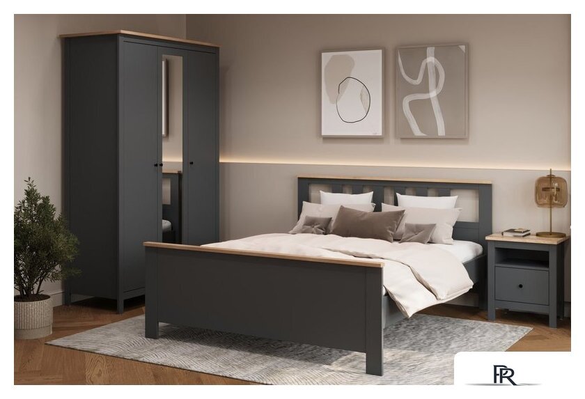 Кровать Mio Tesoro Сага 160x200 2.08.04.070.15 (серый/ясень) - Изображение №3 — Интернет-магазин ПроЗаказ