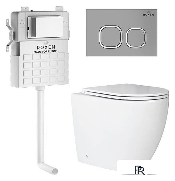 Унитаз приставной Roxen Antares в комплекте с инсталляцией Attach 5 в 1 966947 (кнопка: хром матовый) - Изображение №1 — Интернет-магазин ПроЗаказ