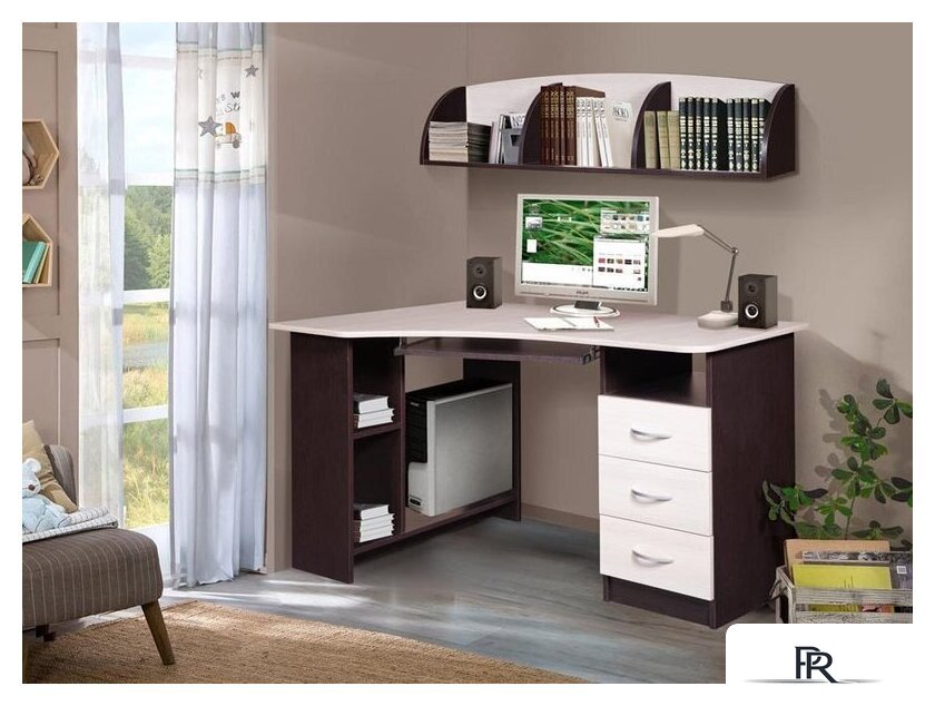 Стол Мебель-класс Престиж (венге/ясень шимо светлый, правый) - Изображение №2 — Интернет-магазин ПроЗаказ