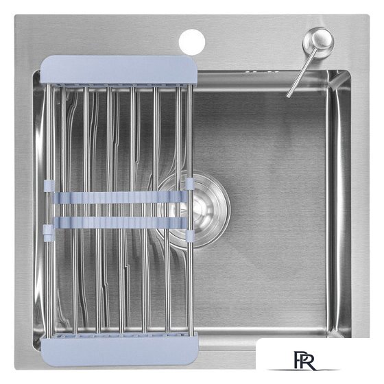 Кухонная мойка Saniteco 6045 (с сифоном, дозатором и коландером) - Изображение №1 — Интернет-магазин ПроЗаказ