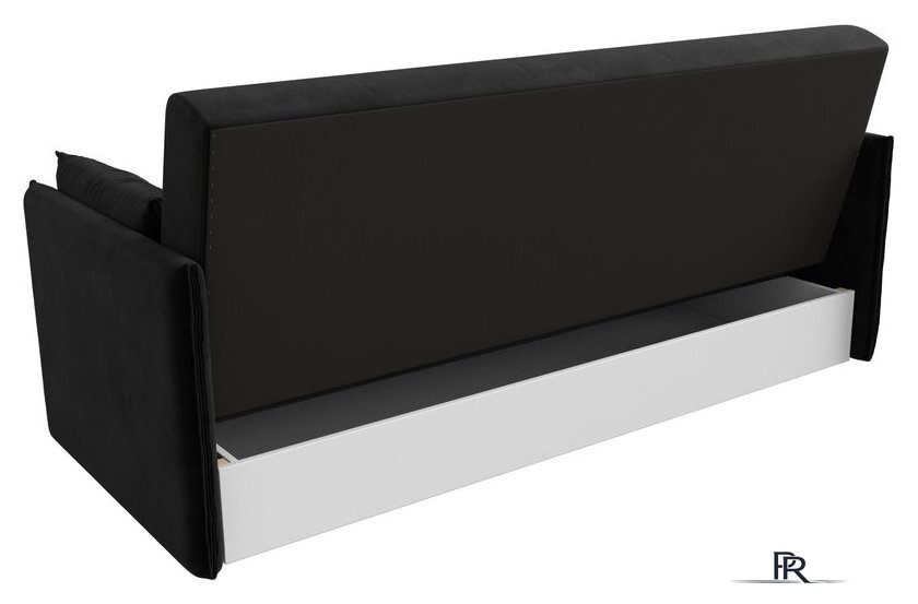 Диван Лига диванов Лига-018 117849 (велюр черный) - Изображение №8 — Интернет-магазин ПроЗаказ