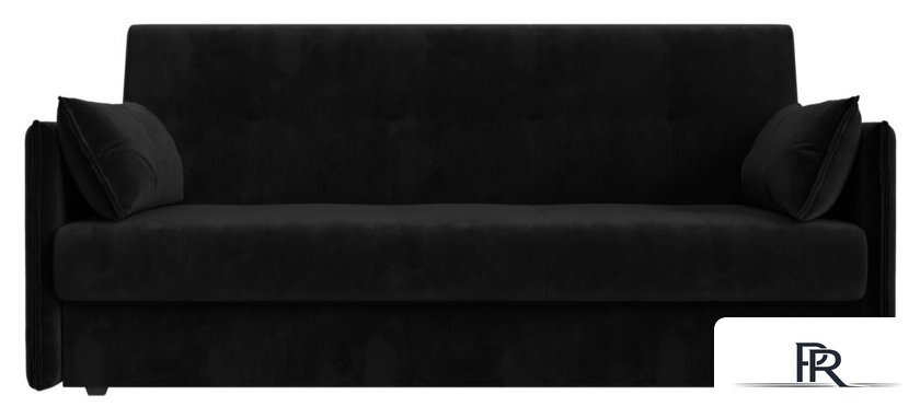 Диван Лига диванов Лига-018 117849 (велюр черный) - Изображение №2 — Интернет-магазин ПроЗаказ