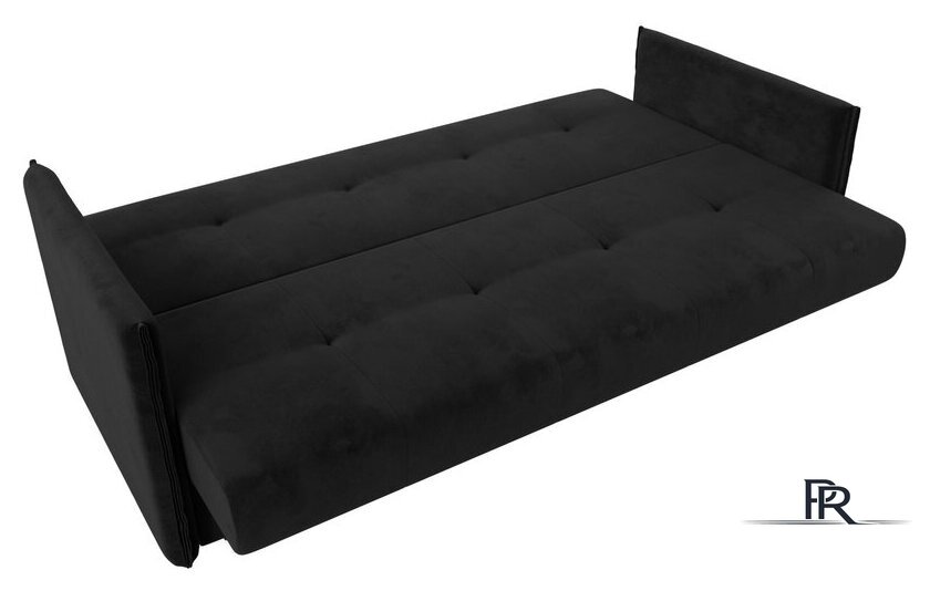 Диван Лига диванов Лига-018 117849 (велюр черный) - Изображение №6 — Интернет-магазин ПроЗаказ