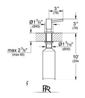 Дозатор для моющего средства Grohe Cosmopolitan 40535DC0 (сталь) - Изображение №3 — Интернет-магазин ПроЗаказ