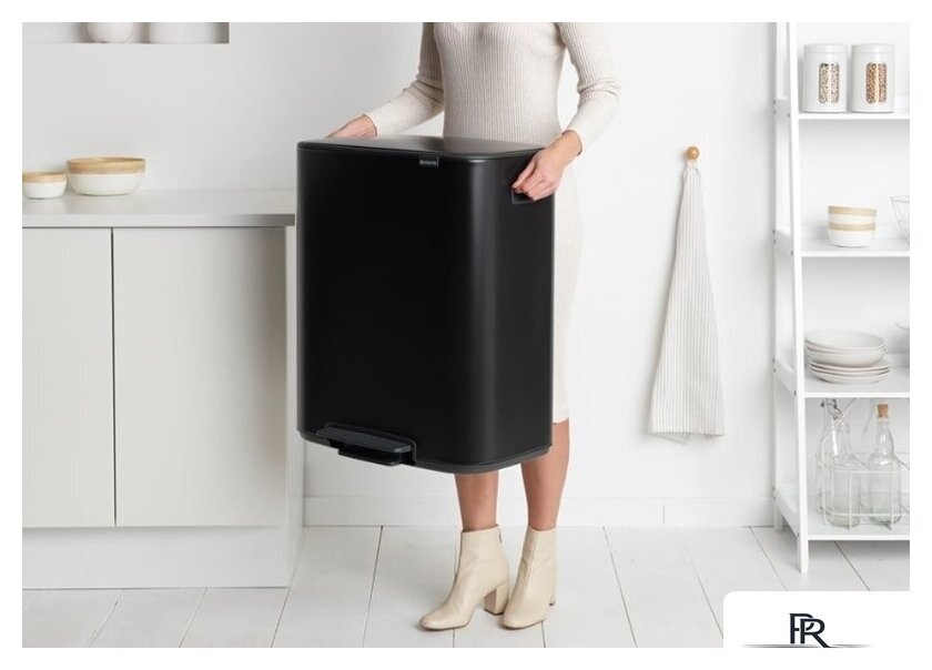 Система сортировки мусора Brabantia Bo Pedal Bin 2 x 30 л (черный матовый) - Изображение №11 — Интернет-магазин ПроЗаказ