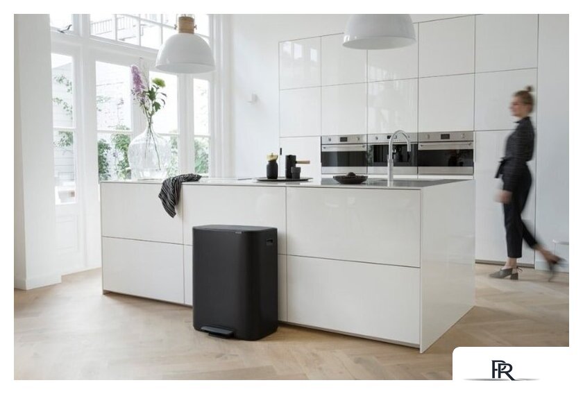 Система сортировки мусора Brabantia Bo Pedal Bin 2 x 30 л (черный матовый) - Изображение №15 — Интернет-магазин ПроЗаказ